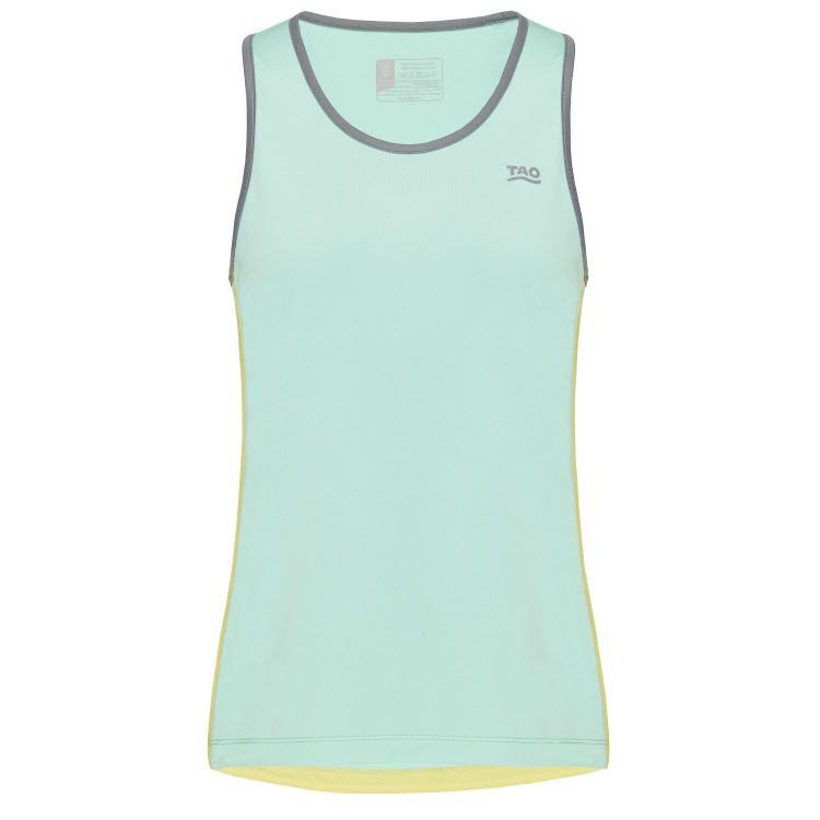 TAO Sportswear - AHUR - Enges Tank Top für Damen aus recyceltem Polyester - citron/steel