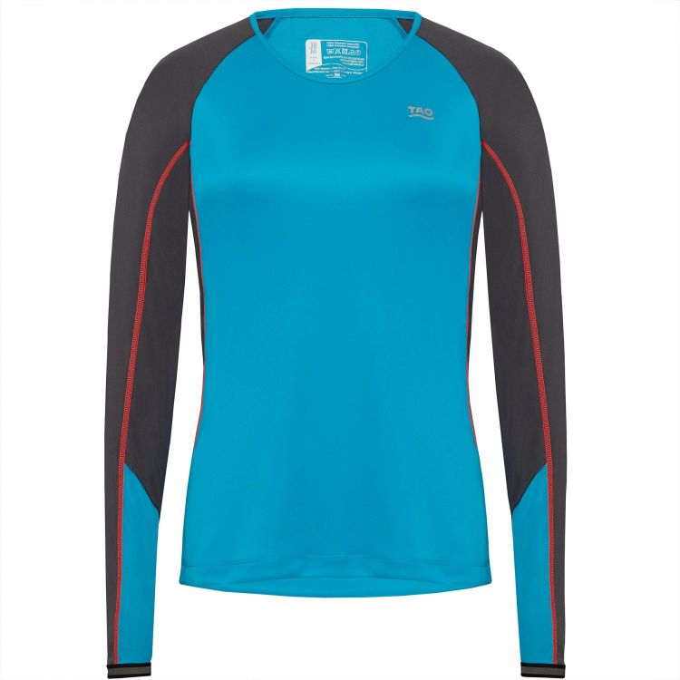 TAO Sportswear - FYLLA - Langarm Laufshirt mit Rundhalskragen und Reflektoren - glacier blue