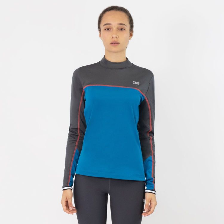 TAO Sportswear - GAIA - Atmungsaktives Laufshirt mit Stehkragen und Reflektoren - deep ocean