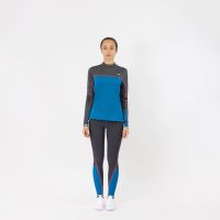 TAO Sportswear - GAIA - Atmungsaktives Laufshirt mit Stehkragen und Reflektoren - deep ocean