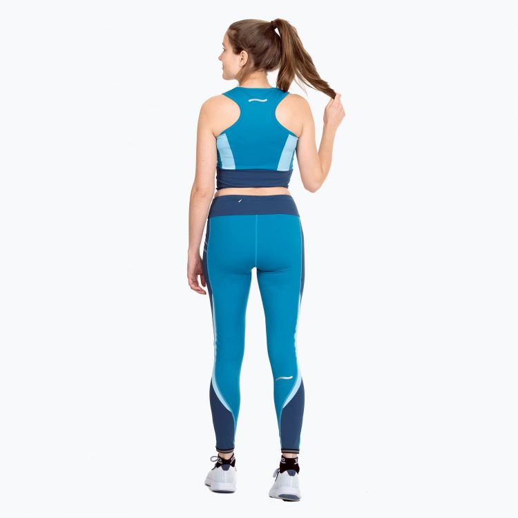 TAO Sportswear - ANIK - Atmungsaktive Lauftight mit Anti-Rutsch-Gummi und UV-Schutz - wave