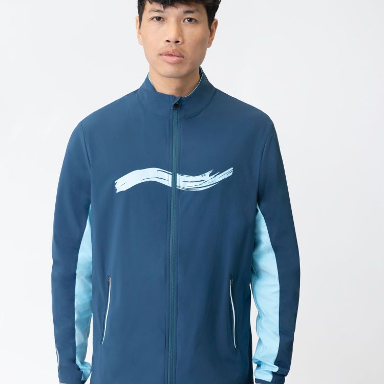 TAO Sportswear - EVEN - Atmungsaktive Laufjacke mit Reflektoren und Handysicherung - deep sea