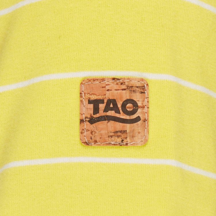 TAO Sportswear - DORO - Bequem geschnittenes kurzarm Freizeitshirt aus Bio-Baumwolle - citron/white