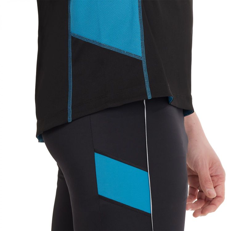 TAO Sportswear - PONTUS - Atmungsaktive 3/4-Lauftight mit feststellbarem Reißverschluss - black