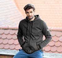 TAO Sportswear - EGON - Warme Freizeitjacke mit Kapuze aus Bio-Baumwolle - graphit melange